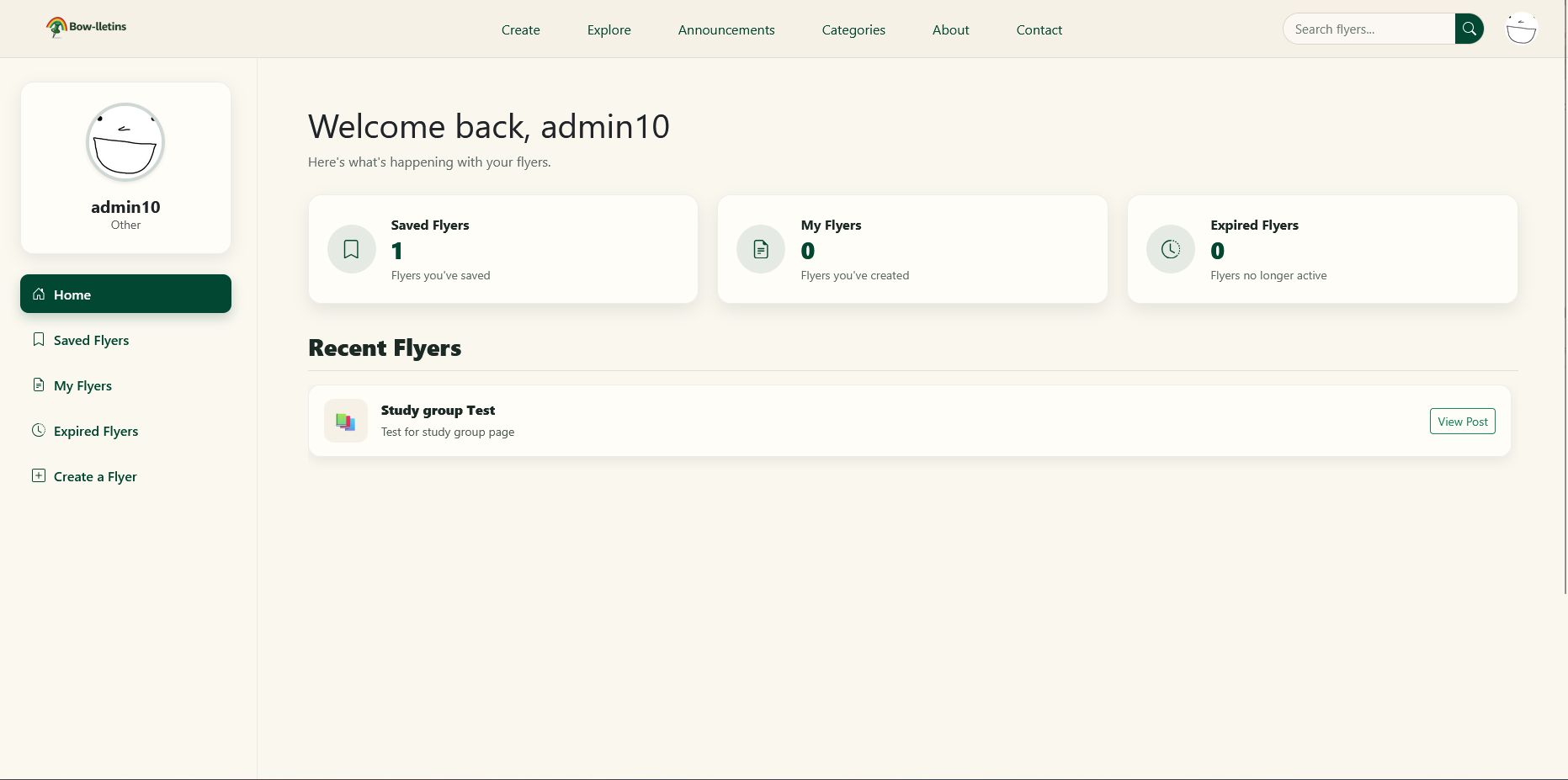Home Dashboard